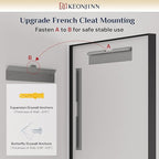 Keonjinn Black Mirror for Bathroom 24 x 36 Inch, Stainless Steel Framed Wall Mounted Mirrors, Anti-Rust, HD Tempered Glass, Shatter-Proof, Rectangle Bathroom Vanity Mirror, Modern Style Frame