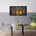 OuElegent Kitchen Canvas Wall Art Colorful Spices Herbs Seasoning Spoon Canvas Painting Colourful Artwork for Home Farmhouse Restaurant Wall Decoration Framed Ready to Hang 20"x36"