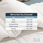 Olive + Crate Tencel Eucalyptus Cooling Duvet Cover Set - Hypoallergenic, Lyocell Tencel Duvet Cover - Soft, Temperature Regulating with Hidden Button Closure & Corner Ties - Queen Size [Barely Pink]
