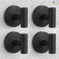 Shower Hooks for Inside Shower,No-Drill Removable&Reusable Towel Hooks for Bathroom,Heavy Duty Suction Cup Hooks for Glass Window,4 Packs(Black)