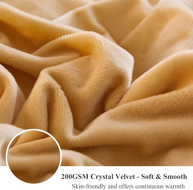 XeGe Plush Shaggy Duvet Cover Set, Luxury Ultra Soft Crystal Velvet Fluffy Bedding Sets 2 Pieces(1 Faux Fur Furry Comforter Cover + 1 Fuzzy Faux Fur Pillowcase), Zipper Closure(Twin, Camel)