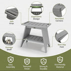 Shower Benches for Inside Shower, Shower Stool for Shaving Legs, 500lbs Shower Chair with Space-Efficient Storage Shelf, Waterproof Shower Seat for Spa Bathroom, Indoor or Outdoor 18”x17”