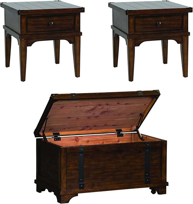 LIBERTY FURNITURE INDUSTRIES, INC. Aspen Skies 3 Piece Set (1-Cocktail 2-End Tables)