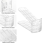 Shoe Slots Organizer，12Pack Clear Shoe Stackers for a Pair of Shoes,Adjustable Shoe Rack with Three Levels，Shoe Storage Shoe Space Saver