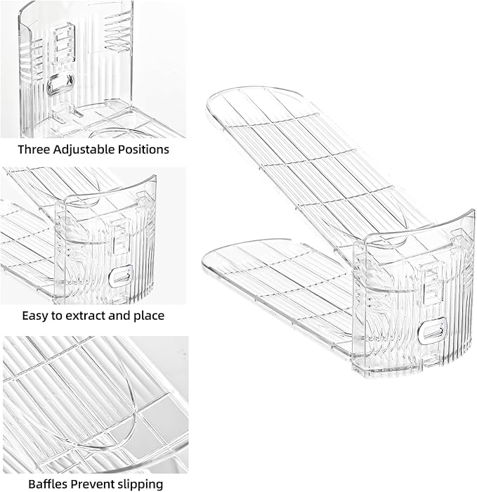 Shoe Slots Organizer，20 Pack Shoe Stackers for a Pair of Shoes,Adjustable Shoe Rack with Three Levels