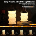 Portable Foldable Table Lamp with USB Rechargeable Battery, 3-Level Dimmable Touch Control Night Light, Folding Paper Lantern Light for Home Office Bedroom Reading (Black)