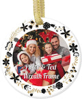 Personalized Custom Photo Ornaments for Christmas Tree - Ceramic Hanging Xmas Ornaments for Couples, Family, Wedding