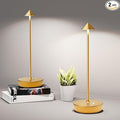 Cordless Table Lamps Rechargeable, 6000mAh Battery Operated LED Desk Lamp Outdoor Waterproof Portable Touch Dimmable Table Night Light for Patio Restaurant Dining Home Set of 2 Gold