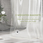 AmazerBath Shower Curtain Liner, 48x72 Clear Shower Curtain Liner, Waterproof Plastic Shower Liner, Cute Lightweight PEVA Shower Curtain for Bathroom with 2 Magnets and 8 Rustproof Metal Grommets