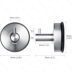 YOHOM Vacuum Suction Cup Hooks Shower Towel Holder Bathroom Shower Hook Brushed Stainless Steel Suction Towel Rack Kitchen Storage Organizer for Bathrobe Loofah Washcloth 4Pcs