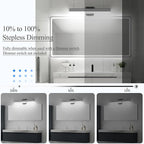 Ralbay Black Vanity Light 5 Color Temperature Dimmable LED Modern Bathroom Vanity Light Bar 24inch 24W Acrylic Matte Black Bathroom Wall Lighting Fixtures Over Mirror