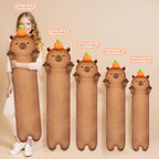 Mewaii Long Capybara Body Pillow Plush 5 Sizes, 120% Extra Filling Giant Plushness Kids Body Pillow, Kawaii Cute Capybara Capibara Stuffed Animals Plushies, Big Long Body Pillow Gift for Girls 20”