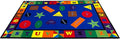KIDCARPET.COM Shapes & Alphabets - Bright Rectangle Classroom Rug | Bordered Area Rug for Preschool Daycare Learning, 7'6" x 12'