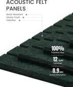 Fluxynara Large Felt Bulletin Board 36"x24" Cork Board Alternative - 6 Pack with 40 Safe Removable Adhesive Tabs, Cork Boards for Walls Cork Board for Home Office Classroom Pin Board- Pine Green