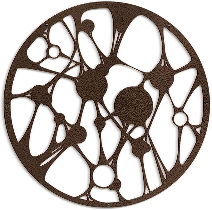 SIGNLEADER Metal Wall Art Decor Abstract Geometric Minimalist Modern Abstract Wall Sculpture Hangings Home Decoration for Living Room, Bedroom, Bathroom, Kitchen, Outdoor - 24" Bronze