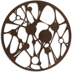 SIGNLEADER Metal Wall Art Decor Abstract Geometric Minimalist Modern Abstract Wall Sculpture Hangings Home Decoration for Living Room, Bedroom, Bathroom, Kitchen, Outdoor - 24" Bronze