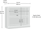 Sauder 2 Tier Book Shelf Wooden Bookcase Multipurpose Bookshelf for Home Office, Living Room, in Salt Oak