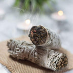 White Sage Smudge Sticks - Salvia Blanca - Reiki & Full Moon Charged with Quartz Crystals for Energy Clearing, Meditation, Negative Energy Removal, Purification, Spiritual Healing, Incense Wands (1)