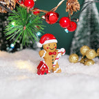 NINIPAPA Christmas Village Gingerbread Decoration Ornament, Cute Gingerbread Chritmas Decor for Xmas Town Decoration DIY Craft Party Supplies