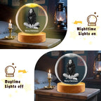 Custom Snow Globes with Photo Name Christmas Snow Globes with Light-Up Base Personalized Engraving Crystal Snowglobe Gifts for Family Women Men Kids Xmas Gift (Snow Globe)