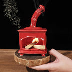 Red Ceramic Palo Santo Holder - Modern Incense Burner for Yoga & Meditation - Ash Catcher for Wood Sticks & Sage - Versatile Smudge Bowl & Cone Burner - Perfect Unique Gift for Mindfulness