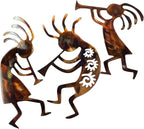 Kokopelli Metal Wall Art Trio