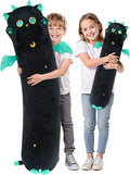 Mewaii Long Cat Plush, 5 Sizes, 120% Extra Filling Giant Plushness Kids Body Pillow, Kawaii Cute Big Eyes Stuffed Animal Plushie, Big Long Body Pillow Cat Plush Gift for Girls 20'