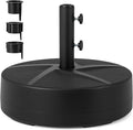 HAPPYGRILL Outdoor Umbrella Base 20", Patio Umbrella Weighted Base with 3 Adapters, 2 Adjustable Knobs, Refillable Reservoir for Water & Sand, Market Umbrella Stand for Poolside, Garden