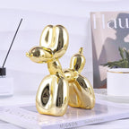 Balloon Dog Sculpture Modern Home Decor Collectible Figurines Funky Statues for Bedroom Trendy Animal Decor for Coffee Table Living Room Decor Art Resin Decor Office Standing Desk Decor