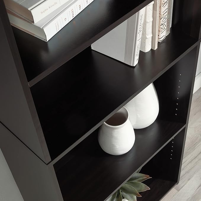 Sauder Beginnings 5-Shelf Bookcase, Bookshelf with Adjustable Storage Shelves, in Cinnamon Cherry finish