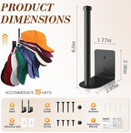 STYLISHT RV Essentials Hat Organizer: Camper Accessories 2 Pack - Hat Rack for RV Accessories Lovers - Perfect for Camper Accessory and Home Organization - Hat Rack for Wall
