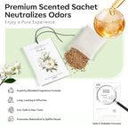 MYARO Scented Sachet House Air Freshener - 12 Pack Long Lasting Gardenia Fragrance Deodorizer for Home Closet Drawer Car