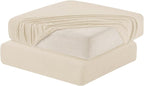 Hokway Stretch Couch Cushion Slipcovers Reversible Cushion Replacement Slipcovers Sofa Cushion Covers(Ivory, 2)