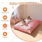 MAXYOYO 3 in 1 Kids Bean Bag Chair Bed, Convertible Chair Folds from Bean Bag to Lounger, Child Floor Sofa for Gaming, Reading, Floor Mattress with High-Density Foam Filling