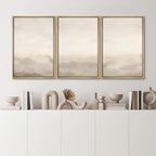 MUDECOR Framed Canvas Print Wall Art Abstract Prints Minimalist Modern Art Neutral Home Decor for Bedroom - 24"x36"x3 Natural