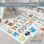 Baby Play Mat, ABC Rug for Kids Playroom, Non Slip Washable Toddler Floor Mat, Alphabet Numbers Colors Learning Classroom Rug for Nursery or Preschool, 3x5 ft