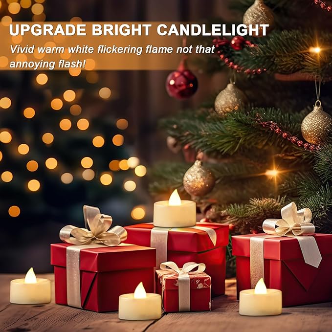 Beichi 100-Pack Flameless LED Tea Light Candles Bulk