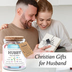 NewEleven Valentines Day Gifts For Husband - Husband Gifts, Christian Gift For Him, Husbands - Inspirational, Valentines Day Gift For Hubby From Wife, Her - Bible Verse Jar