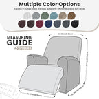 VANSOFY Recliner Chair Covers, 4-Pieces Stretch Recliner Cover Jacquard Soft Reclining Chair Slipcover Furniture Protector with Elastic Bottom for Lazy Boy Recliner(Dark Coffee)