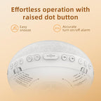 Sunrise Alarm Clock White Noise Machine: Natural Wake Up Light - Dimmable Clock with Bluetooth Speaker for Bedroom - 25 Sleep Sounds for Baby Adults Kids Frost White