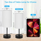 Unicozin 17Inch Table Lamp, 3 CCT 3000K/4500K/6500K & RGB Color Changing, Stepless Dimmable Bedside Lamp for Reading, Ambience Nightstand Light for Home Decor Party, White Shade
