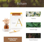 AGRARIA PetiteEssence Flower and Reed Diffuser Set, Hand Crafted Sola Flower Botanical Home Fragrance Set, Scented Oil Gift for All Occasions