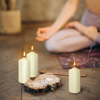 2"x4" High Ivory Pillar Candles, Set of 20 Unscented. Bulk Buy. Ideal for Halloween, Wedding, Emergency Lanterns, Household, Wedding and Home Décor Candlesticks