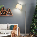 Nintiue 【Upgraded】 Dimmable Floor Lamp, 1000 Lumens LED Edison Bulb Included, Brushed Nickel Arc Floor Lamps for Living Room Modern Standing Lamp Tall Lamps for Living Room Bedroom