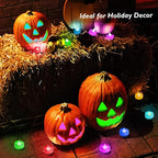 LED Candles, 24-Pack Color Changing Tea Lights Candles Battery Operated Bulk, Long-Lasting 200+ Hours Flameless Tealight Candles for Halloween Christmas Holiday Decor, 1.5'' D X 1.25'' H