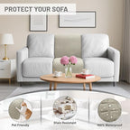 Reclining Sectional Couch Covers 100% Waterproof L Shape Recliner Couch Covers for Sofa Pets Washable Anti Slip 1 Additional Couch Cover for Reclining Couch (Additional Seat, Light Gray)