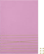 Navaris Fabric Memo Bulletin Board - 20" x 28" Velvet Memory Board for Wall to Display Photo Collages, Pictures, Notes - Includes 6 Push Pins - Lavender