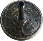 Sunnyglade 18" 22-lbs Outdoor Living Heavy Duty Round Antiqued Patio Umbrella Base