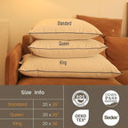 Luxurious Down Pillows - Standard Size, High Fill Power, Breathable Cotton Blend Shell,Down Pillow Ideal for Every Night (Pure White, Standard (Pack of 1))