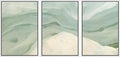 MUDECOR Framed Wall Art Print Set Pastel Waves Blue and White Tones Illustrations Modern Art Boho Decorative Colorful Chic for Living Room, Bedroom, Office - 16"x24"x3 White